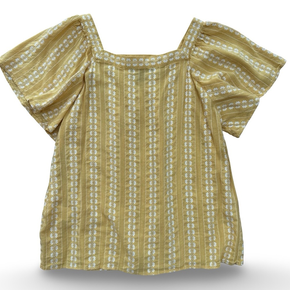 Banana Republic Yellow Smocked‎ Blouse - Picture 3 of 6